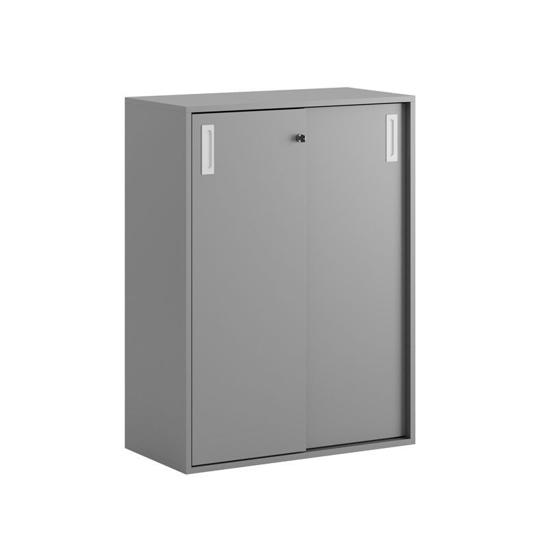 Skjutdörrskåp 80x40x107,5cm - Grå stomme/grå dörrar