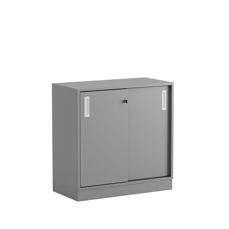 Skjutdörrskåp 80x40x72cm - Grå stomme/grå dörrar