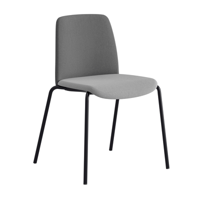 Tygklädd stapelbar stol med fyrbensstativ - Choice