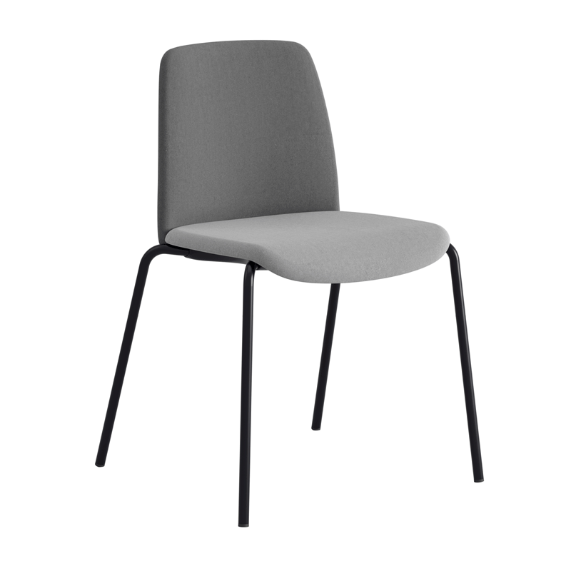 Tygklädd stapelbar stol med fyrbensstativ - Choice