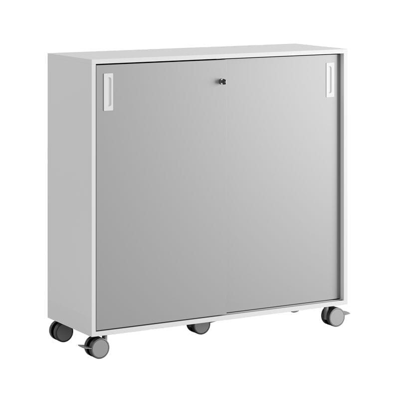 Skjutdörrskåp 120x40x107,5cm - grå