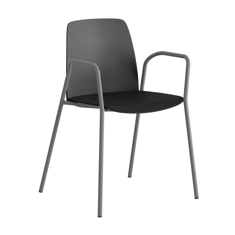 Stapelbar stol i plast med armstöd - Choice
