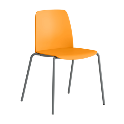 Stapelbar stol med sits och rygg i plast - Choice