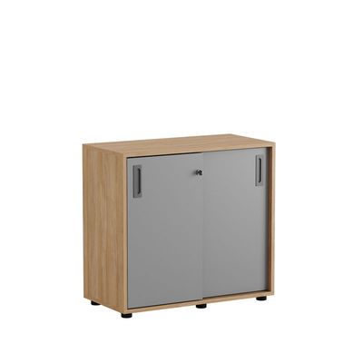 Skjutdörrskåp 80x40x72cm - Urban oak stomme/grå dörrar