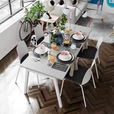 Luna A - Ett modernt bord med fasta ben i A-form