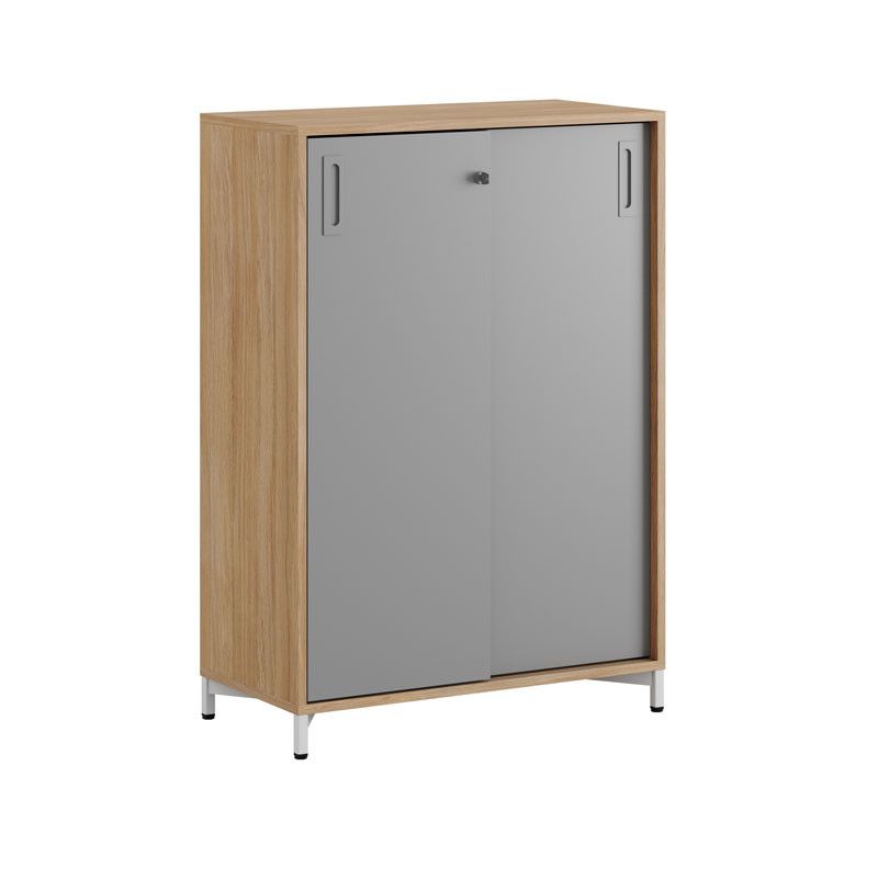 Skjutdörrskåp 80x40x107,5cm - Urban oak stomme/grå dörrar