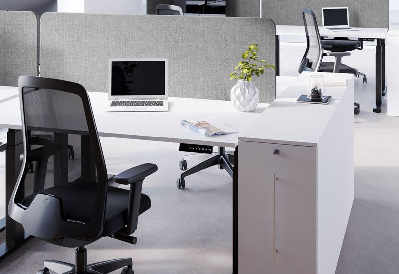 Bordsskärm grå - Silencio Premium