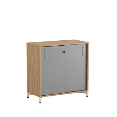 Skjutdörrskåp 80x40x72cm - Urban oak stomme/grå dörrar