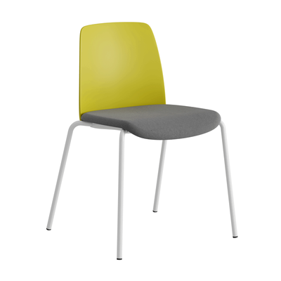 Stol med tygsits, plastrygg och fyrbensstativ - Choice