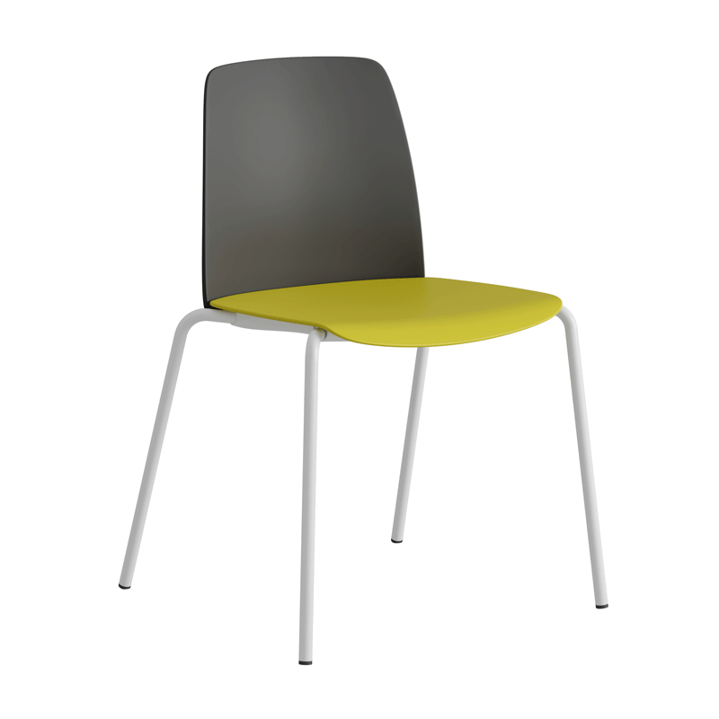 Stapelbar stol med sits och rygg i plast - Choice