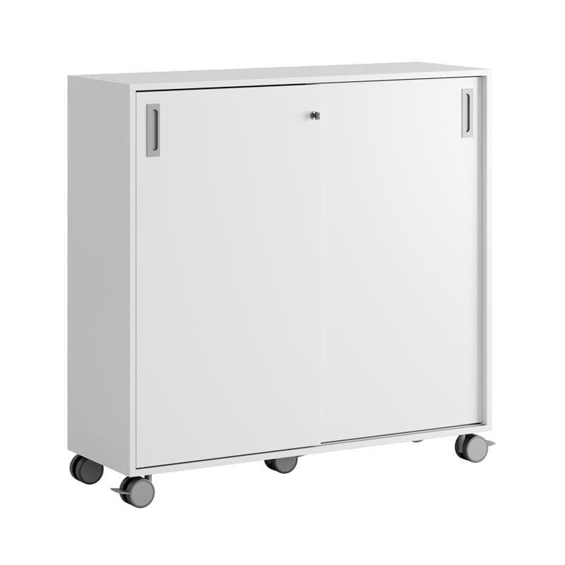 Skjutdörrskåp 120x40x107,5cm - vit