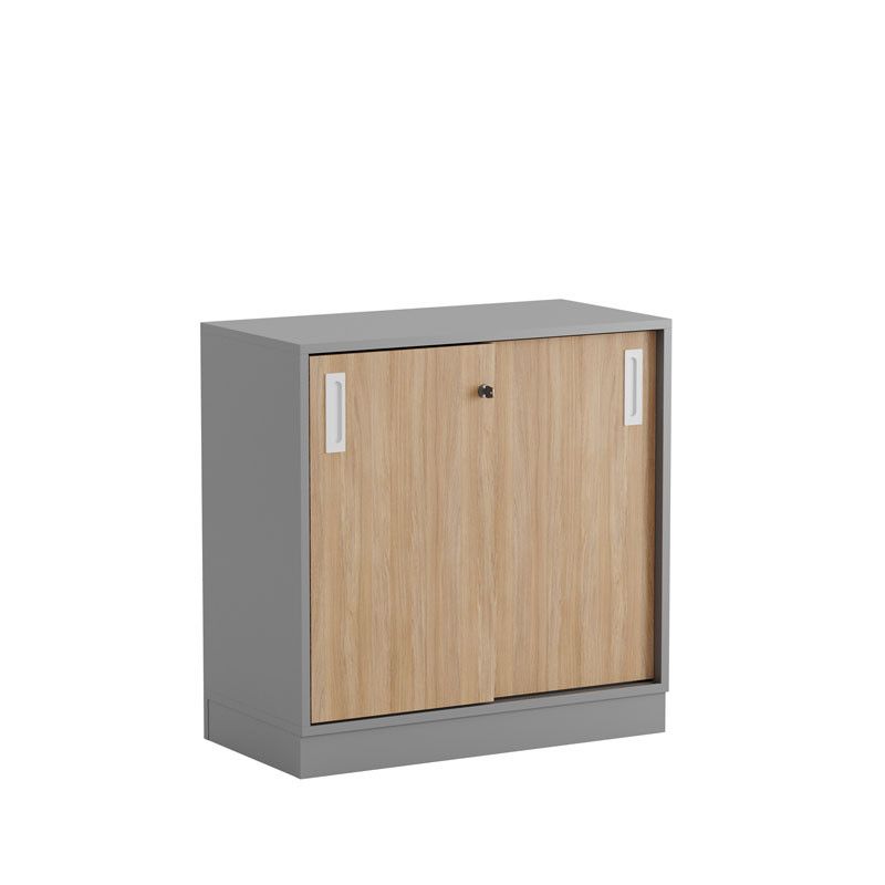 Skjutdörrskåp 80x40x72cm - Grå stomme/urban oak dörrar