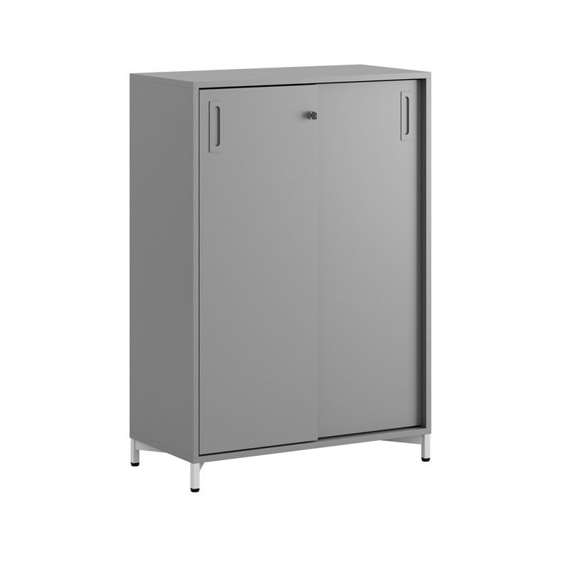 Skjutdörrskåp 80x40x107,5cm - Grå stomme/grå dörrar