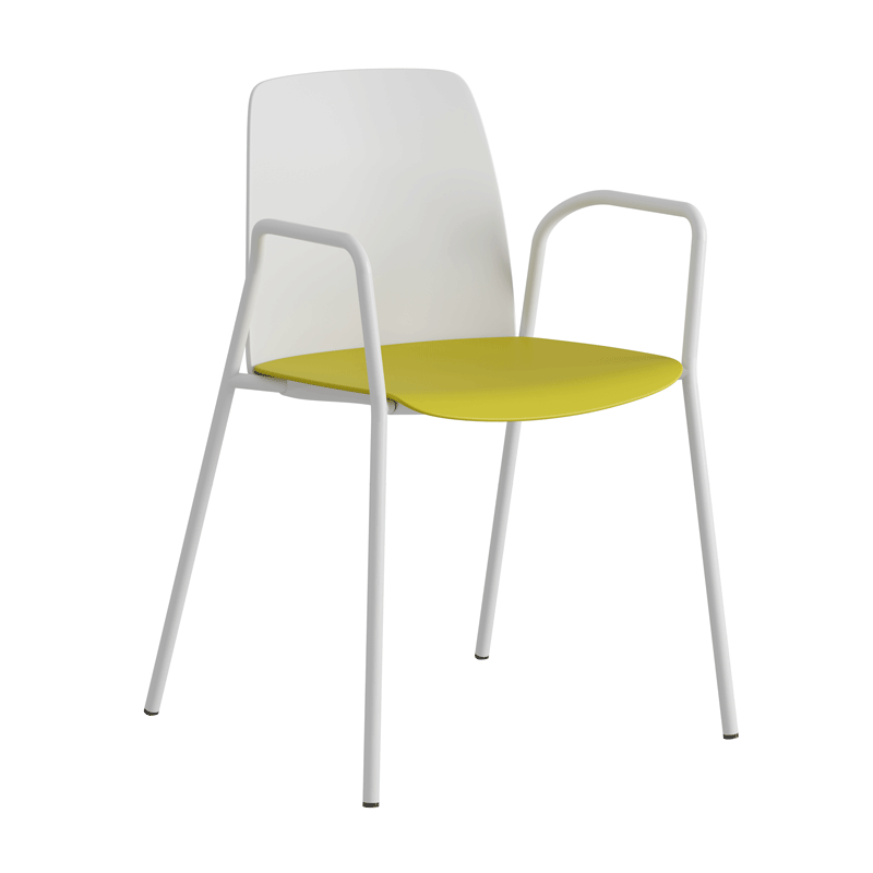 Stapelbar stol i plast med armstöd - Choice