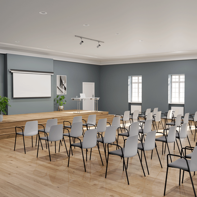 Stol med armstöd, tygsits och plastrygg - Choice