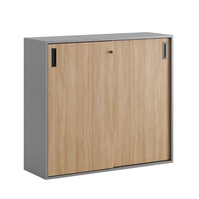 Skjutdörrskåp 120x40x107,5cm - Grå stomme/urban oak dörrar