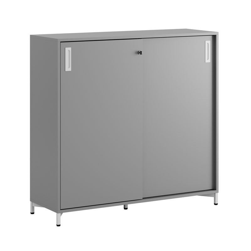 Skjutdörrskåp 120x40x107,5cm - Grå stomme/grå dörrar