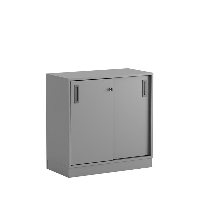 Skjutdörrskåp 80x40x72cm - Grå stomme/grå dörrar