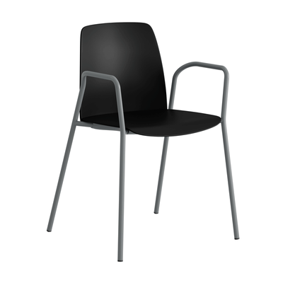 Stapelbar stol i plast med armstöd - Choice
