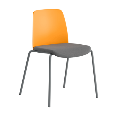 Stol med tygsits, plastrygg och fyrbensstativ - Choice