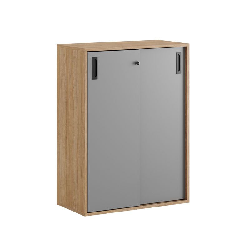 Skjutdörrskåp 80x40x107,5cm - Urban oak stomme/grå dörrar