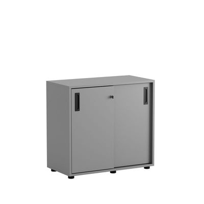 Skjutdörrskåp 80x40x72cm - Grå stomme/grå dörrar