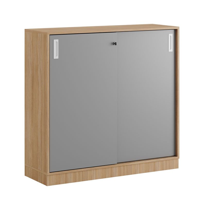 Skjutdörrskåp 120x40x107,5cm - Urban oak stomme och grå dörrar