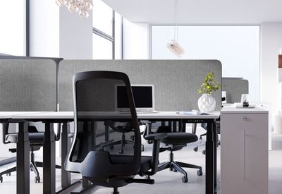 Bordsskärm kortsida grå - Silencio Premium