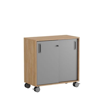 Skjutdörrskåp 80x40x72cm - Urban oak stomme/grå dörrar