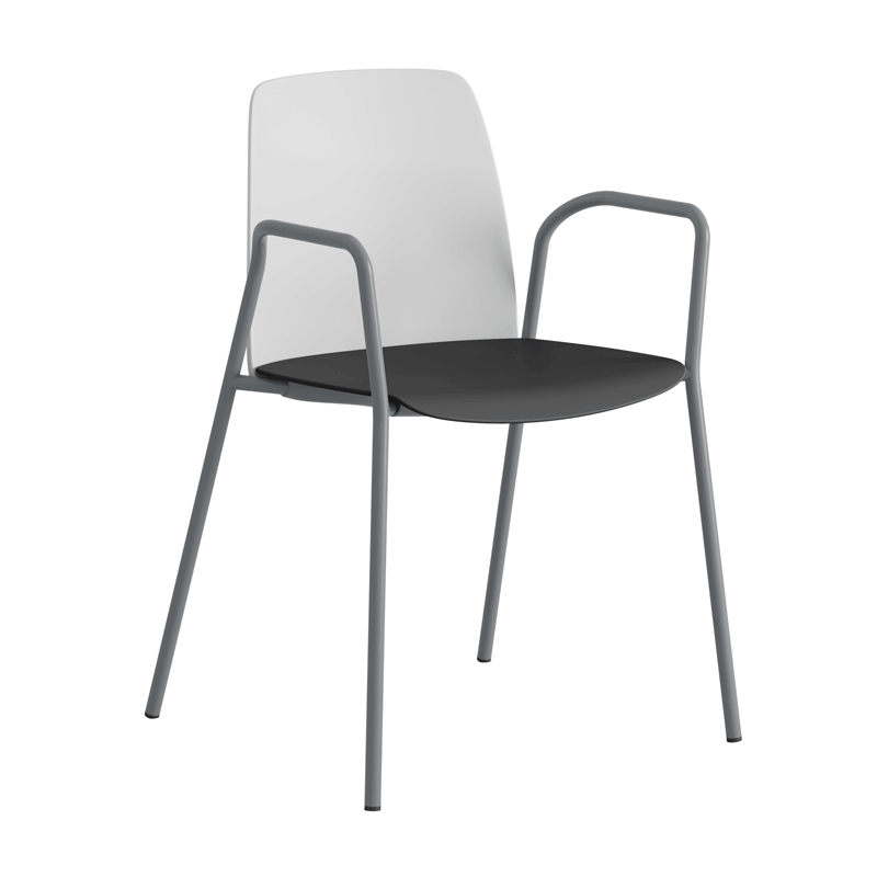 Stapelbar stol i plast med armstöd - Choice