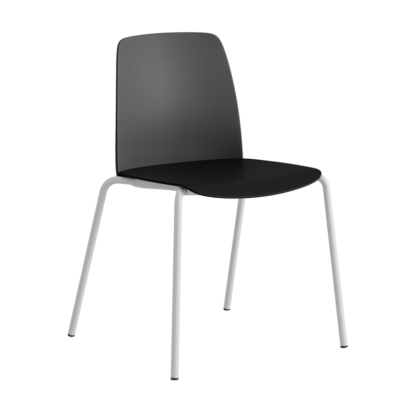 Stapelbar stol med sits och rygg i plast - Choice