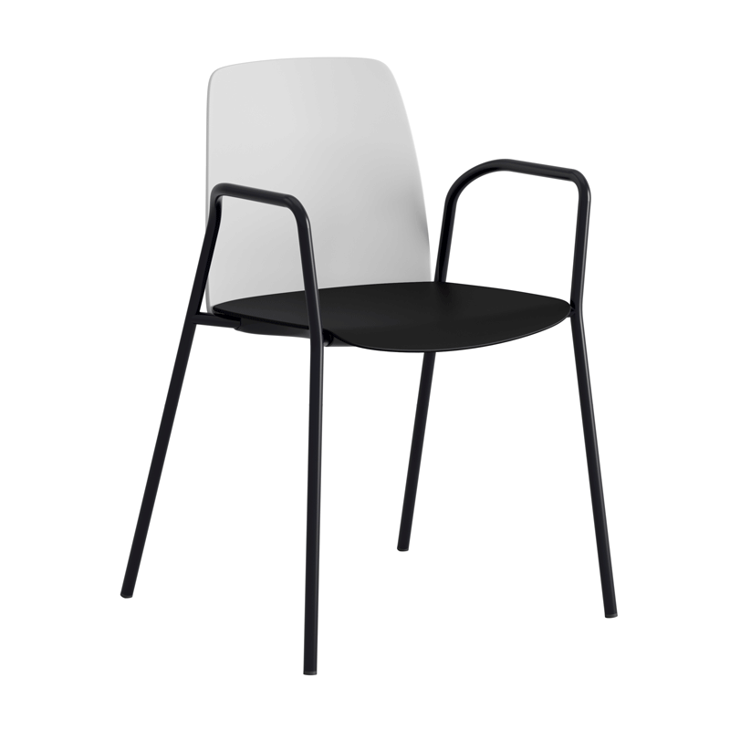 Stapelbar stol i plast med armstöd - Choice