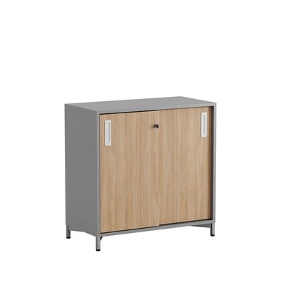 Skjutdörrskåp 80x40x72cm - Grå stomme/urban oak dörrar