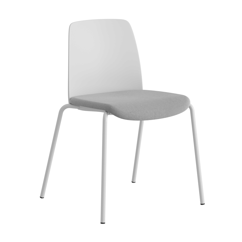 Stol med tygsits, plastrygg och fyrbensstativ - Choice