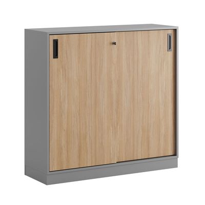 Skjutdörrskåp 120x40x107,5cm - Grå stomme/urban oak dörrar