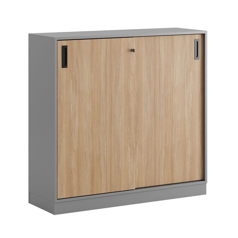 Skjutdörrskåp 120x40x107,5cm - Grå stomme/urban oak dörrar