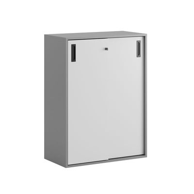 Skjutdörrskåp 80x40x107,5cm - Grå stomme/vita dörrar