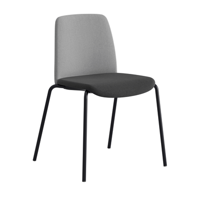 Tygklädd stapelbar stol med fyrbensstativ - Choice