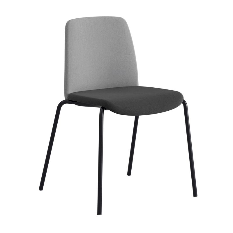 Tygklädd stapelbar stol med fyrbensstativ - Choice