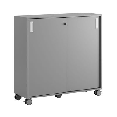 Skjutdörrskåp 120x40x107,5cm - Grå stomme/grå dörrar