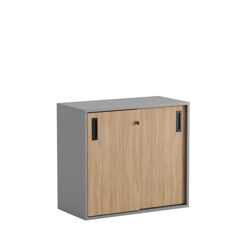 Skjutdörrskåp 80x40x72cm - Grå stomme/urban oak dörrar