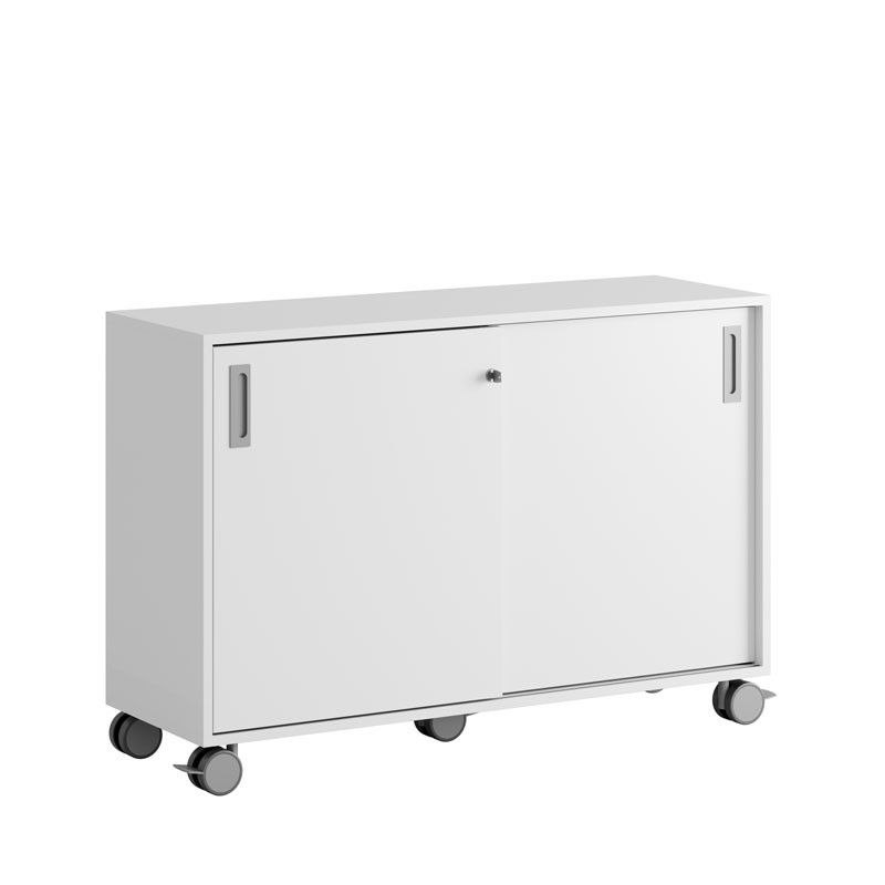 Skjutdörrskåp 120x40x72cm - vit