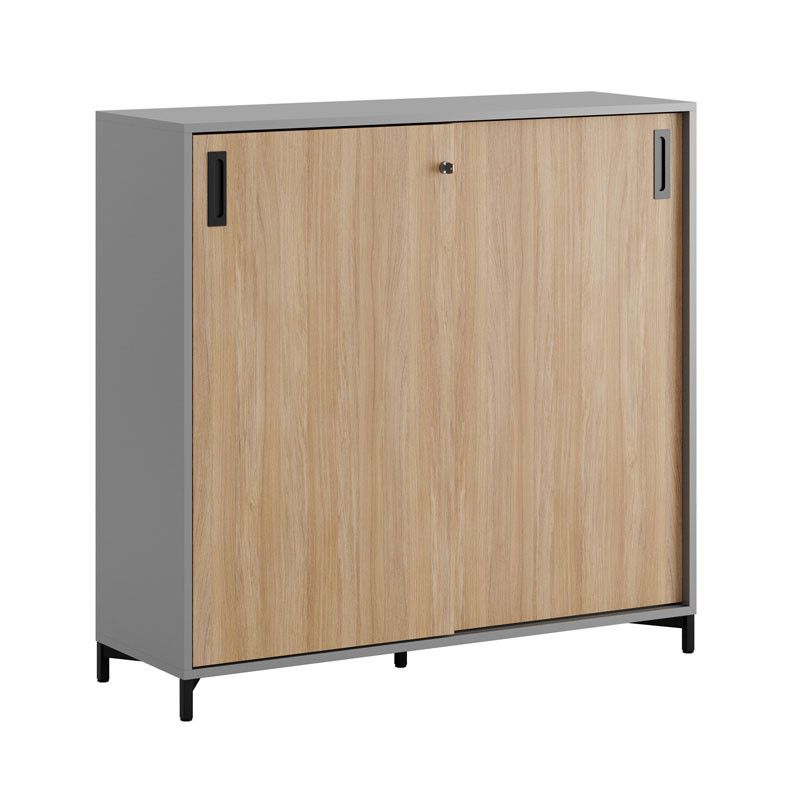 Skjutdörrskåp 120x40x107,5cm - Grå stomme/urban oak dörrar