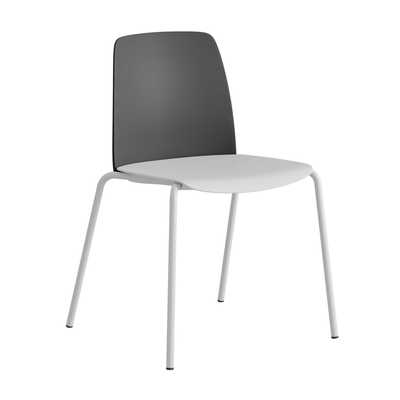 Stapelbar stol med sits och rygg i plast - Choice