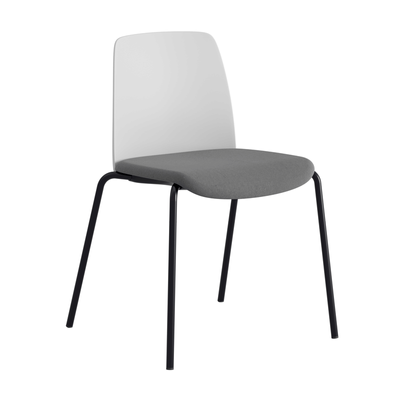 Stol med tygsits, plastrygg och fyrbensstativ - Choice