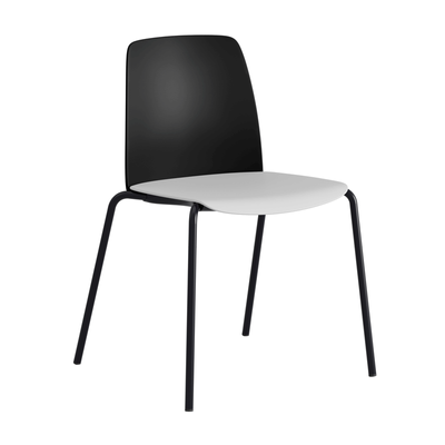 Stapelbar stol med sits och rygg i plast - Choice