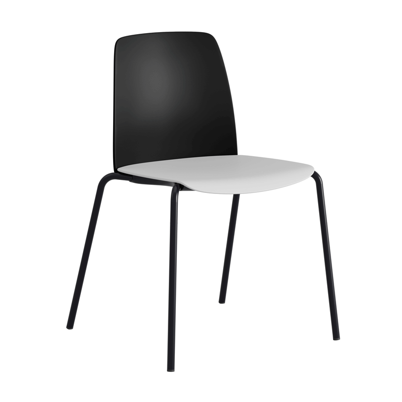 Stapelbar stol med sits och rygg i plast - Choice