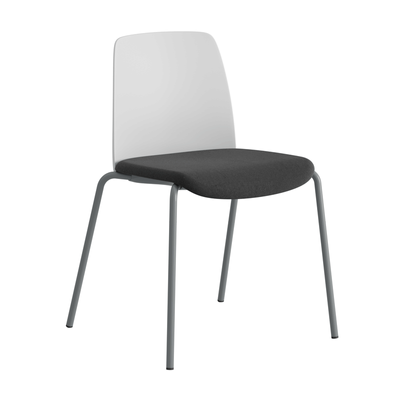 Stol med tygsits, plastrygg och fyrbensstativ - Choice