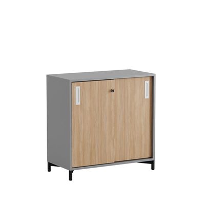 Skjutdörrskåp 80x40x72cm - Grå stomme/urban oak dörrar