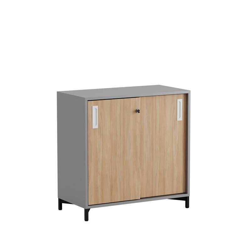 Skjutdörrskåp 80x40x72cm - Grå stomme/urban oak dörrar